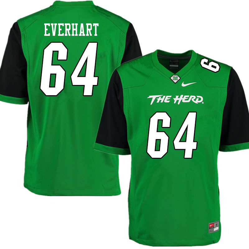 Men #64 Chris Everhart Marshall Thundering Herd College Football Jerseys Sale-Gren - Click Image to Close